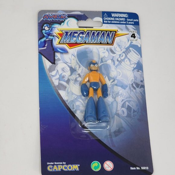 2004 MegaMan Jazwares Mini Action Figure Capcom Napalm Bomb Megaman 3 inch - Picture 1 of 8